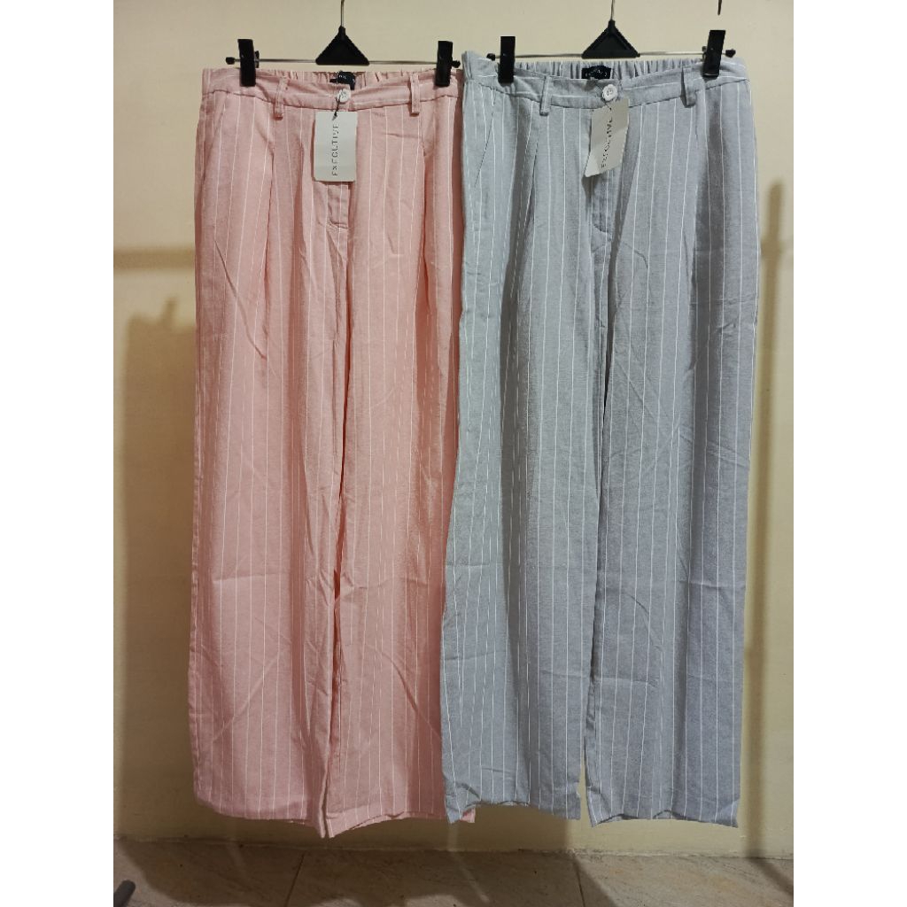 EXECUTIVE CELANA PANJANG WANITA KULOT MOTIF GARIS ORIGINAL