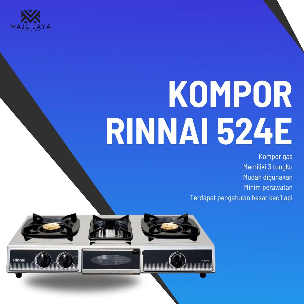 PROMO KOMPOR RINNAI RI 524 E RI524E RI 524E KOMPOR GAS 2 TUNGKU