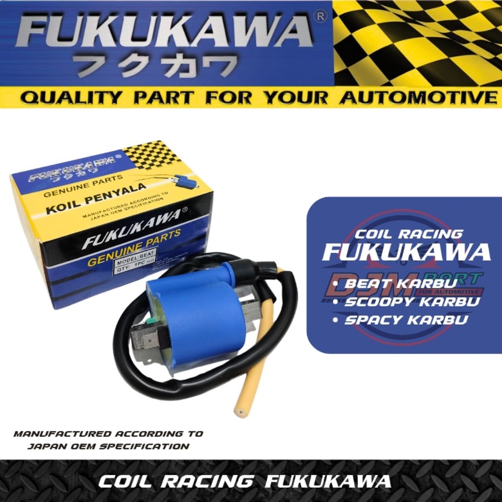 FUKUKAWA Coil Standar Racing Koil Pengapian Beat Scoopy Spacy Karbu