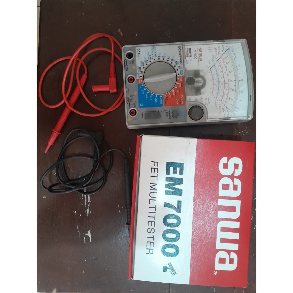 Sanwa EM7000 Multitester Analog Fet Tester Made In Japan Avometer Analog EM7000 Sanwa