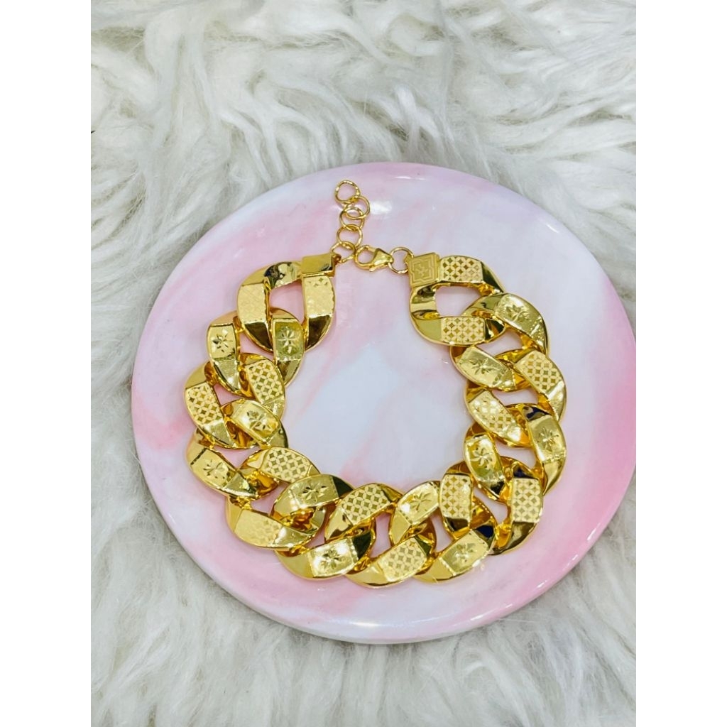 gelang sisik naga kopong kristal polos emas asli kadar 700