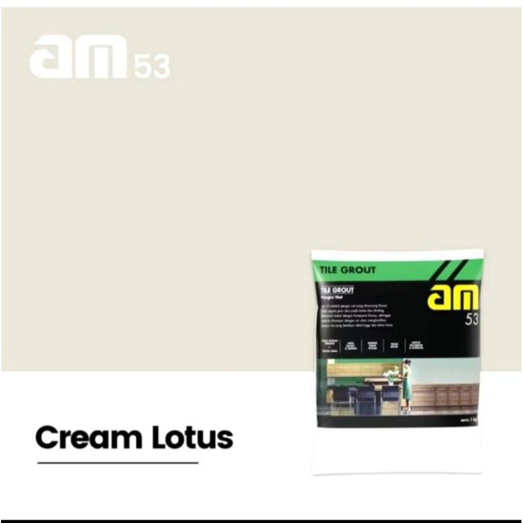 AM53 cream lotus pengisi Nat kramik premium 1kg