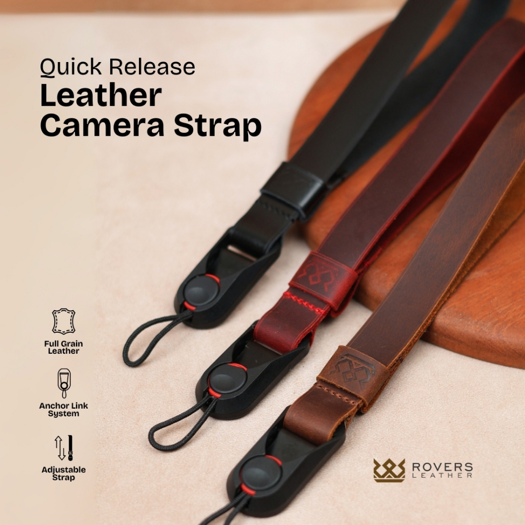 Rovers Leather | Quick Release Leather Camera Strap - Strap Kamera Kulit Asli