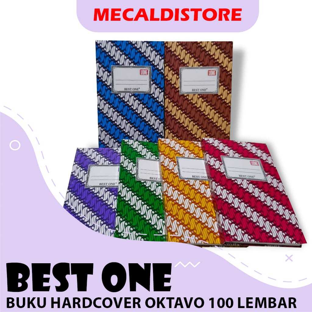 1 BUKU HARDCOVER BESTONE UKURAN OKTAVO ISI 100 LEMBAR COVER TEBAL BUKU A6 KECIL BUKU SAKU 1/4  FOLIO