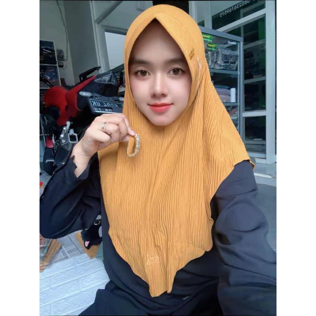 446 JILBAB DOA IBU PLISKET GESPER BLINK2 LILIT JERSEY VARALE/HIJAB INSTANT DOI ORIGINAL JERSEY PRISK