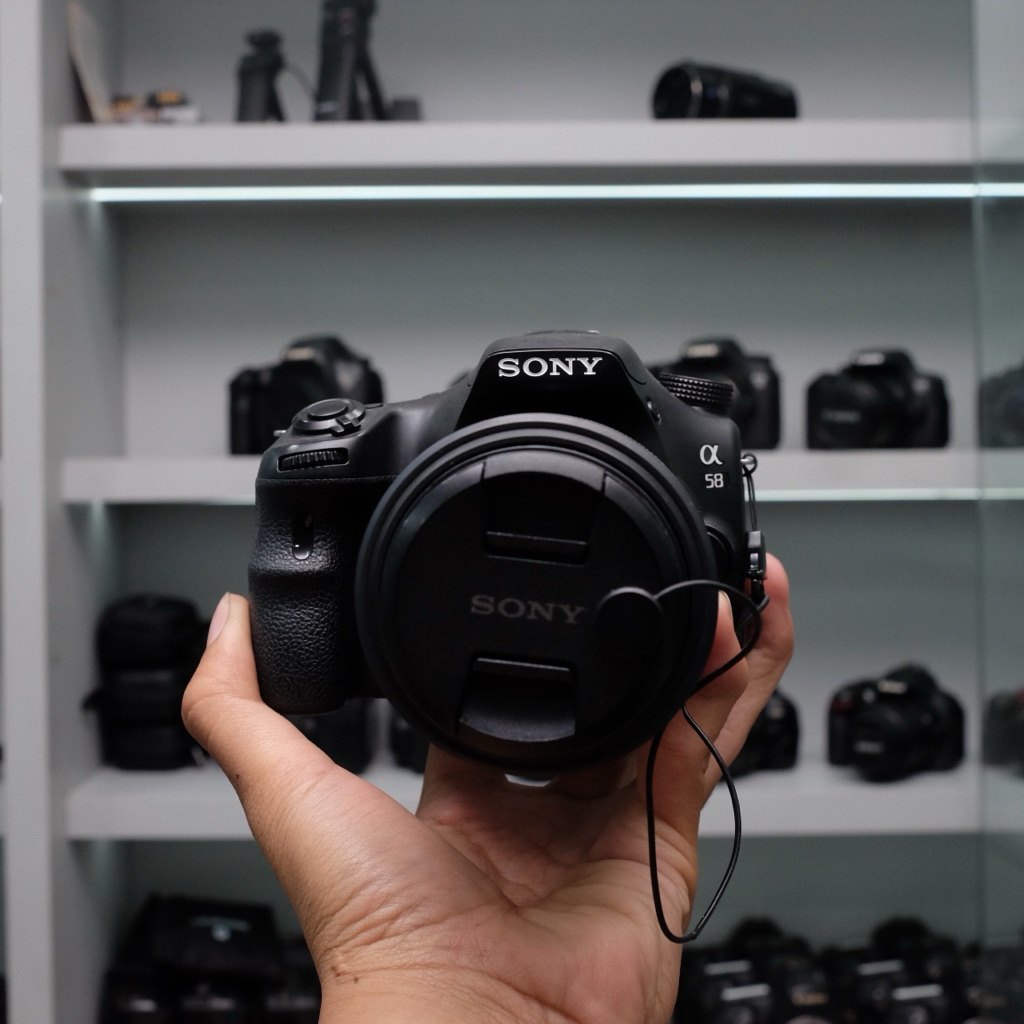 Sony A58 Kit 18-55mm SAM II DSLR Kamera Murah Bagus
