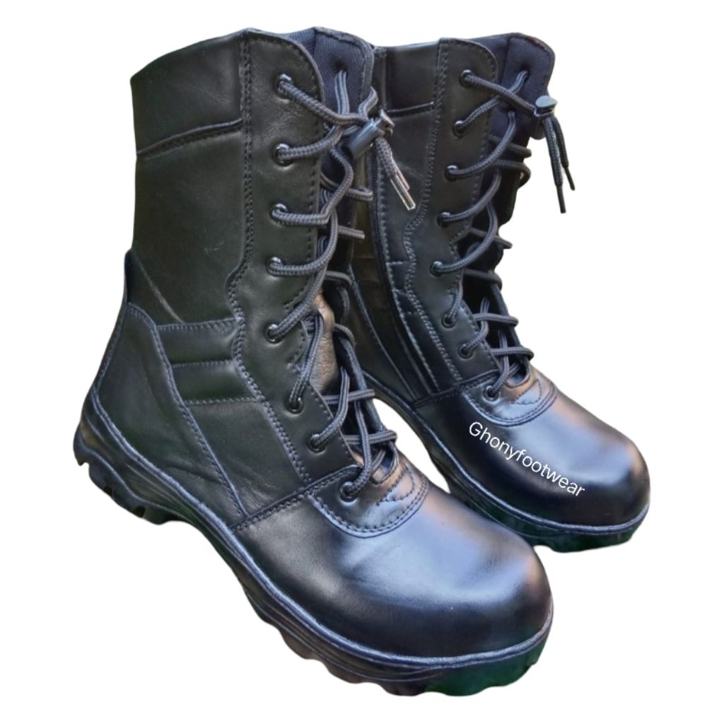 Sepatu Boots Pdl  Safety Ujung Besi Reseleting Asli Kulit Original
