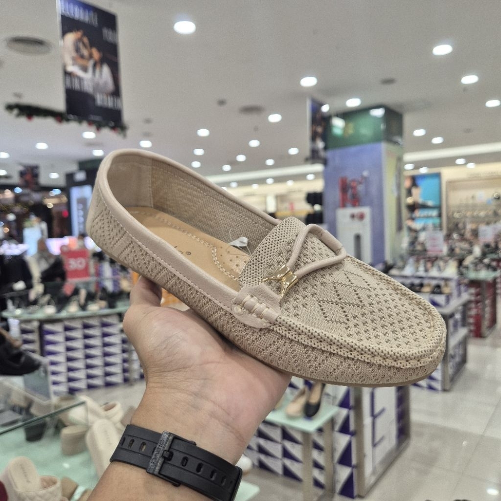 LAVIOLA Sepatu mocasin wanita best seller motif rajut size 36-40