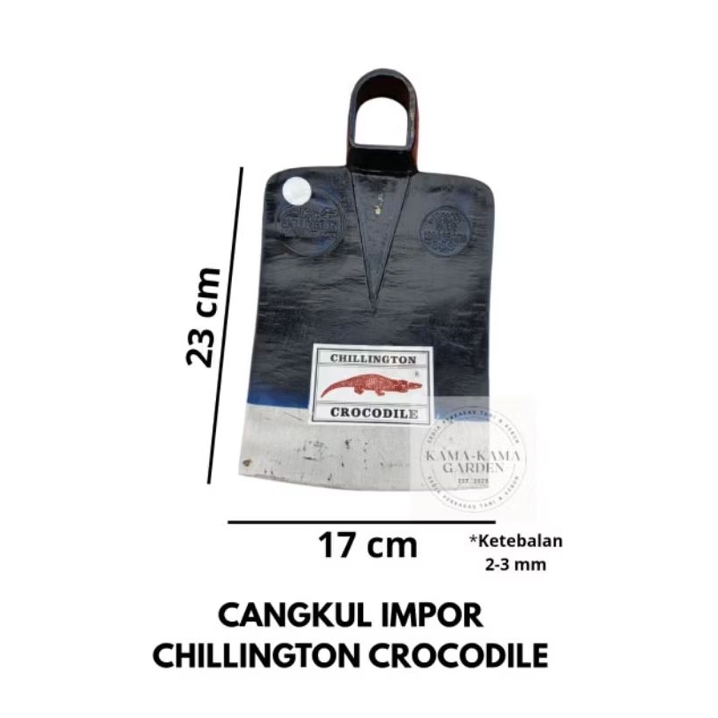 Cangkul Impor cap CROCODILE CHILLINGTON Asli - Cangkul Impor - Cangkul Anti Lengket Baja Asli