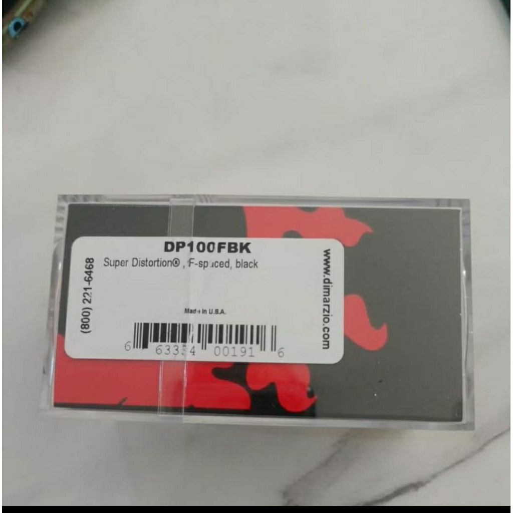 DiMarzio DP100FBK dp100 Super Distortion Humbucker Pickup - F-spaced - Black