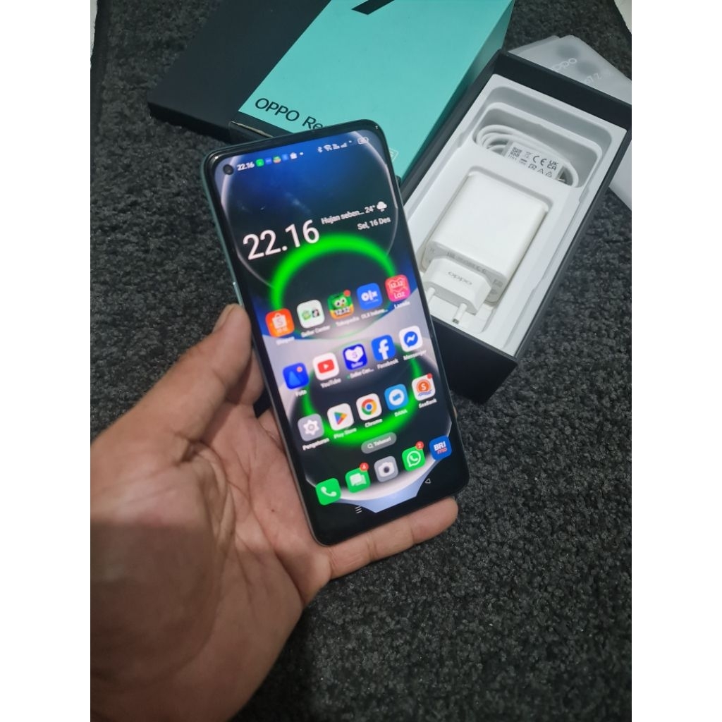 oppo reno 7z 5g NFc ram 8+8/128 mulus fulset no minus