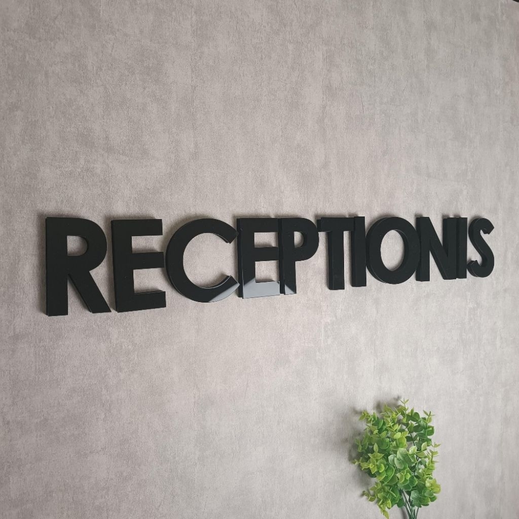 Tulisan Akrilik 3 mm tanpa spons eva