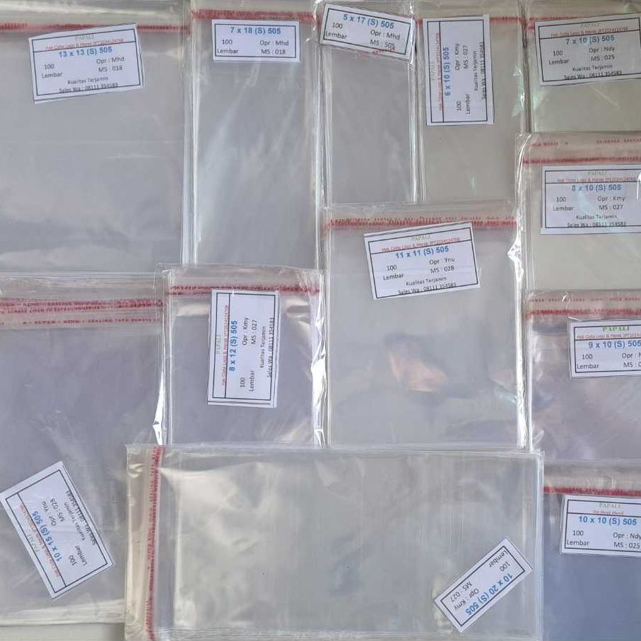 OPP LEM POLOS OPP ROTI OPP COOKIES 13X13 ISI 100 LEMBAR