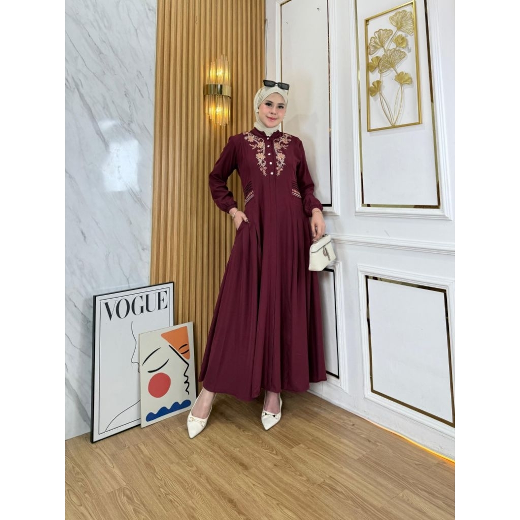 Gamis Bordir Wanita – Anggun, Elegan, dan Nyaman Dipakai