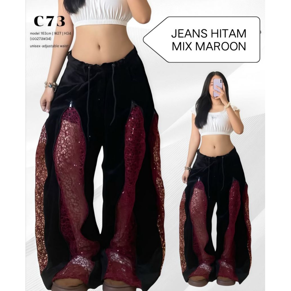 Zipper pants//tile,brookat Zipper pants