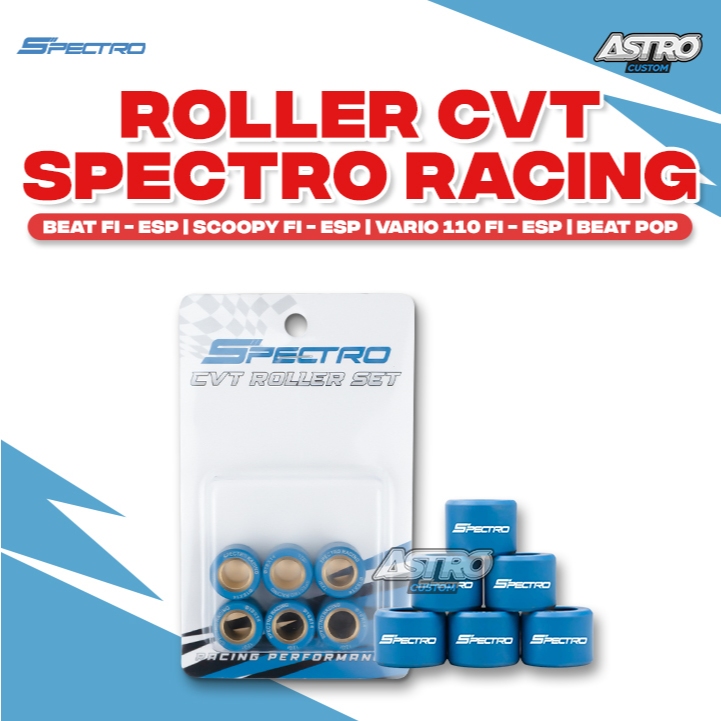 Spectro Roller Racing Beat Fi ESP Scoopy Fi ESP Vario 110 Fi BeaT Street Pop Karbu Upgrade CVT Roler