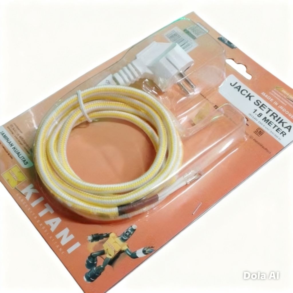 KABEL SETRIKA BAGUS KITANI /COLOKAN SETRIKAAN SNI LENTUR KABEL 2/3 MODEL PHILIPS PANJANG KABEL 1.8 M