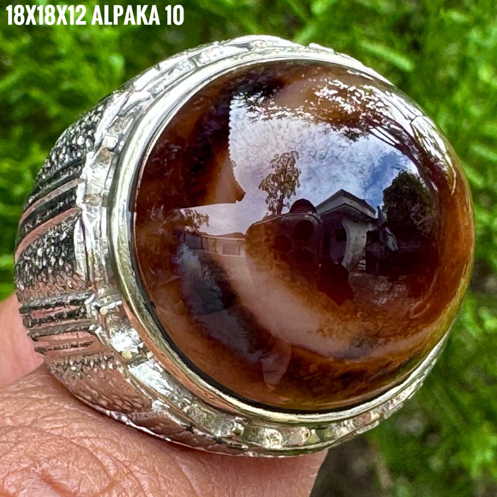 Cincin Batu Akik Natural Yaman Mata