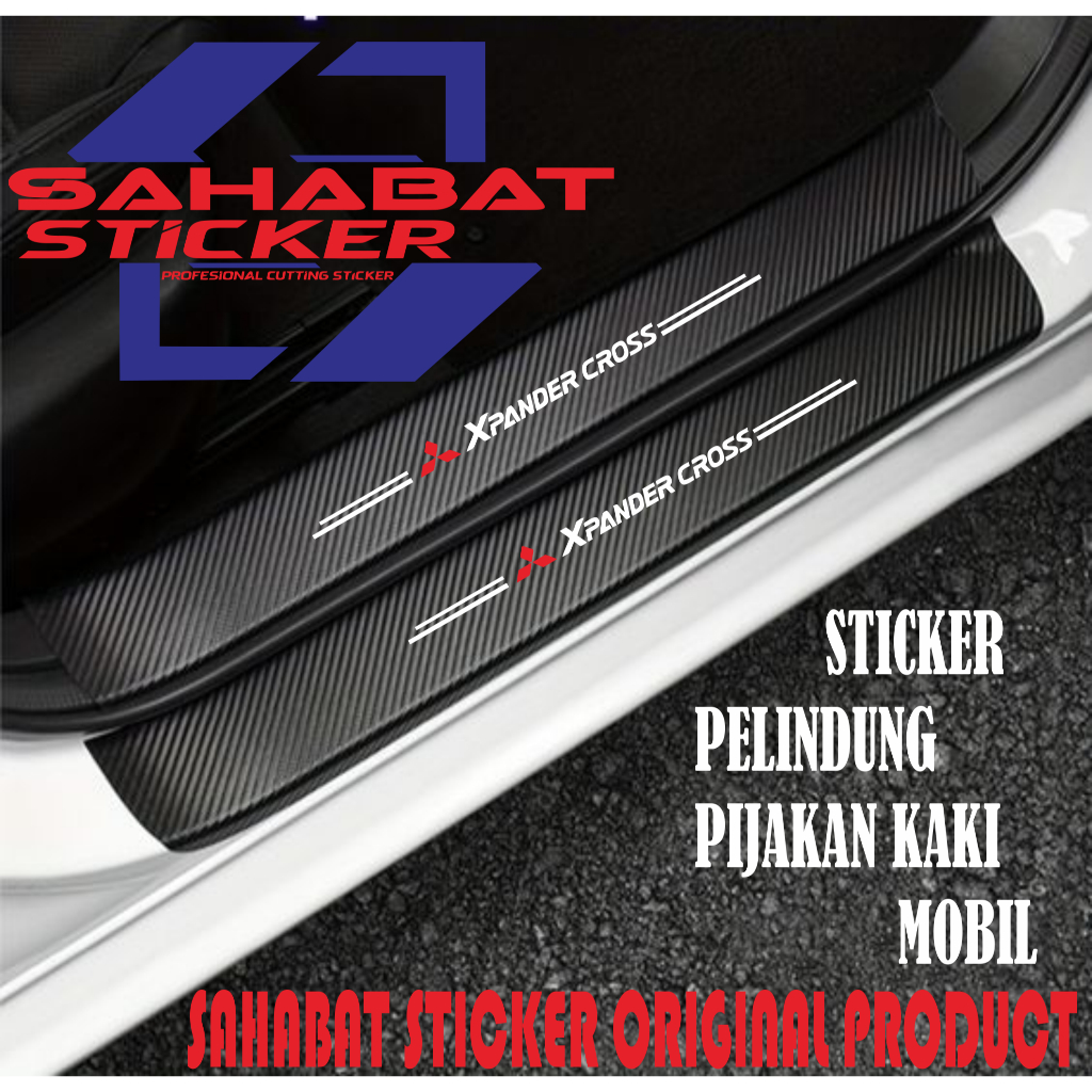 1-9 PCS sill plate /pelindung pijakan pintu mobil XPANDER CROSS original  carbon bahan tahan goresan