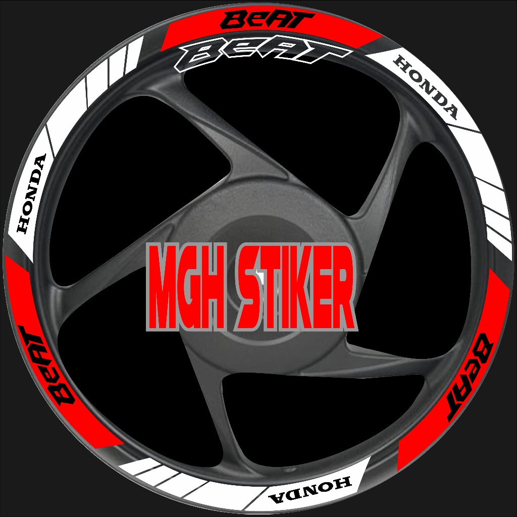 STIKER CUTTING PELAK/VELG LIS PELAK BEAT ALL /ALL BEAT BAHAN REFLEKTIF MEMANTULKAN CAHAYA, 1SET DEPA