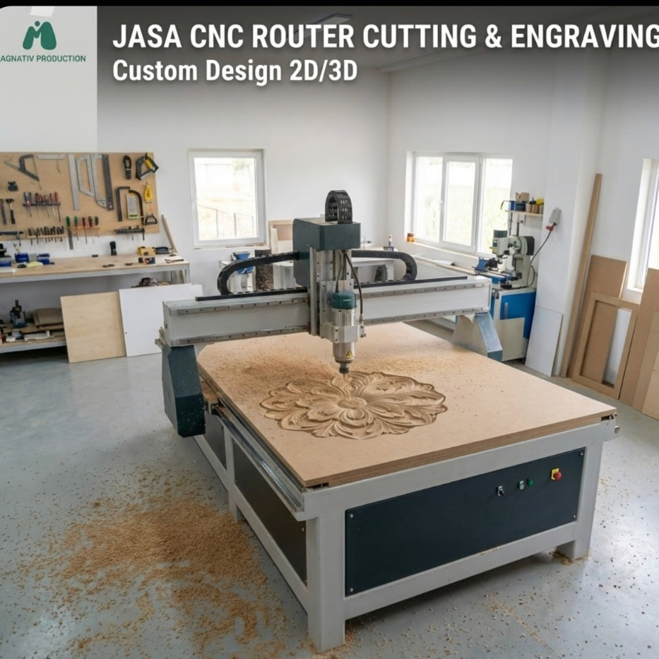 Jasa CNC Router Custom Cutting & Engraving 2D/3D - Triplek, Acrylic, MDF, Melamin by MAGNATIV