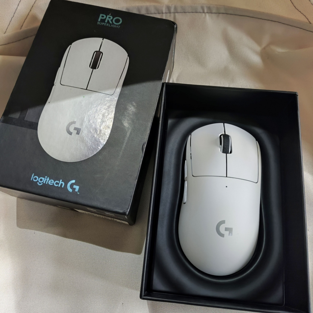 Mouse Logitech G Pro X Superlight White Gaming Wireless Second Original