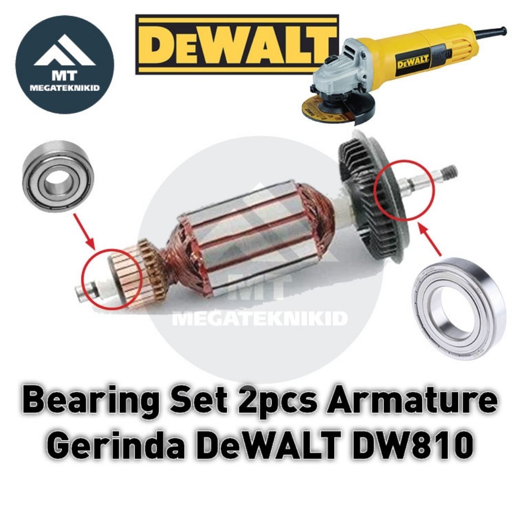 bearing klaher gerinda dewalt dw 810/laher armature mesin gerinda dewalt dw 810