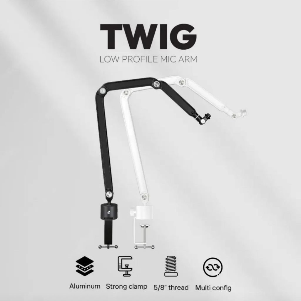 Noir Twig Low Profile Boom Arm for Microphone