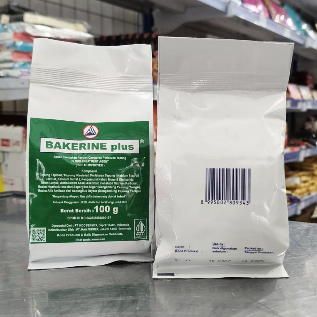 100gr Pelembut ROTI/ Pelembut DONAT/Bread Improver Bakerine Plus