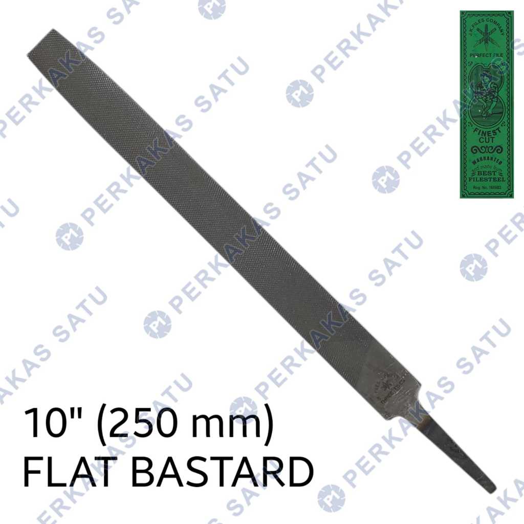 KIKIR INDIA PLAT 10" KASAR JK JAYKAY FLAT BASTARD FILE 10 INCI INCH FILES