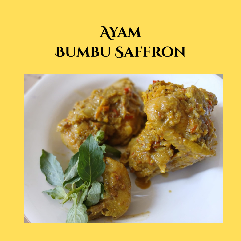 Ayam Bumbu Saffron Golden Delight Bumbu Safron, Lauk praktis, 800gr, 1 ekor,