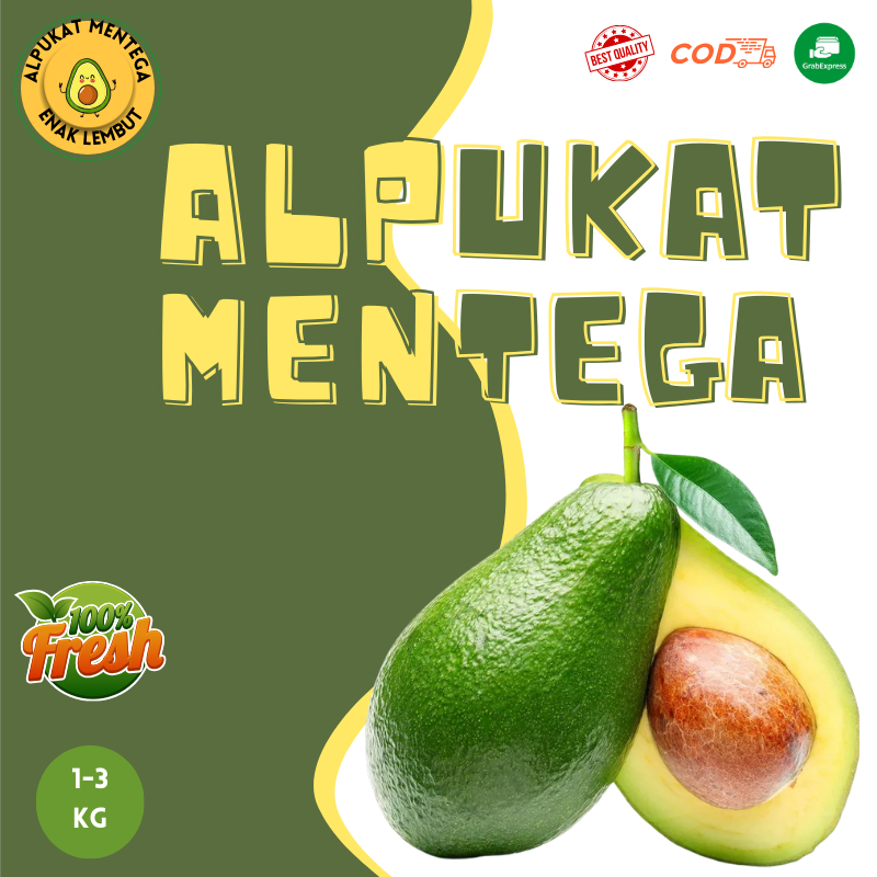 Alpukat Mentega Segar Premium | Dagingnya Tebal Lembut | Cocok Untuk Jus Smoothie Salad