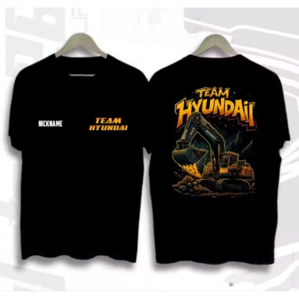 Kaos Excavator Team Hyundai Free Nama