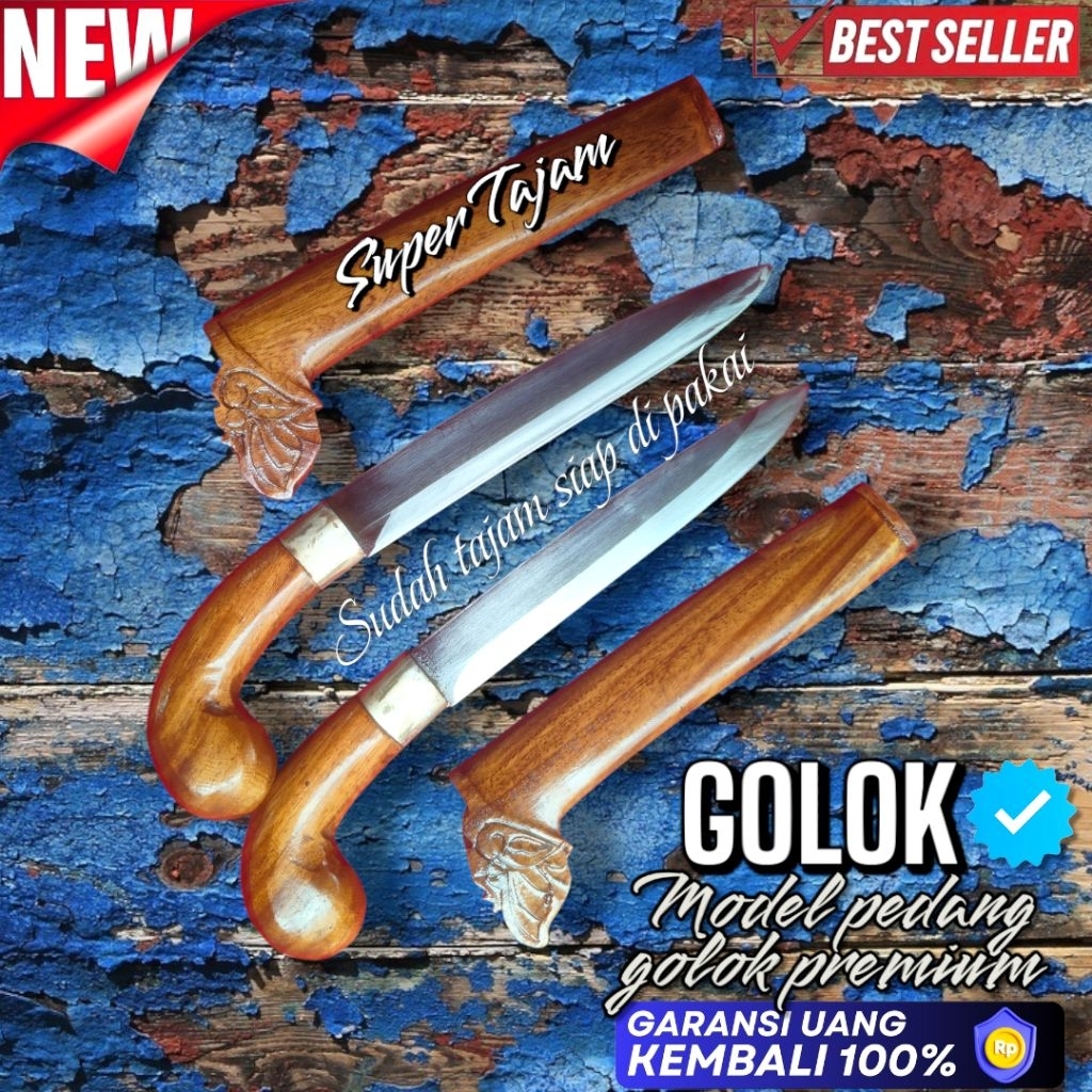 PERKAKAS KEBUN MODEL PEDANG BAJA TEMPA KUAT TAJAM BEST SELLER