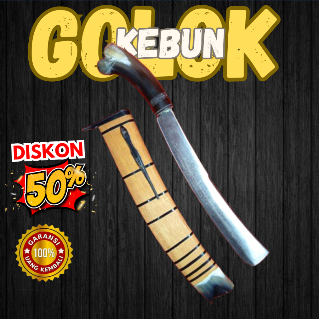 RZK GOLOK Galonggong Asli Gagang Tanduk Asli Untuk Membelah Kayu Dan Peralatan Kebun Bja per asli Pa