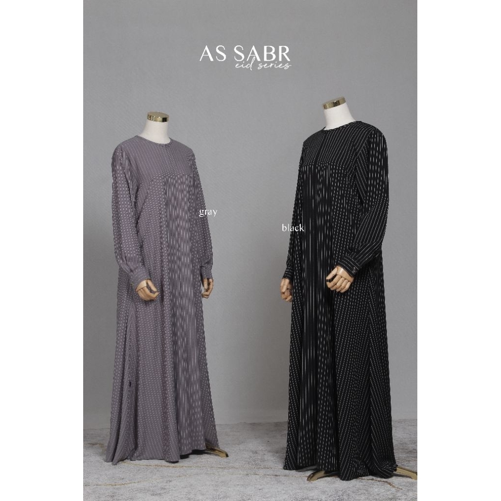 AS SABR Eid Series Gamis & RAHMA Khimar Bandana KHIBAN (dijual terpisah) - Shafa Jilbab Safago #dhiy