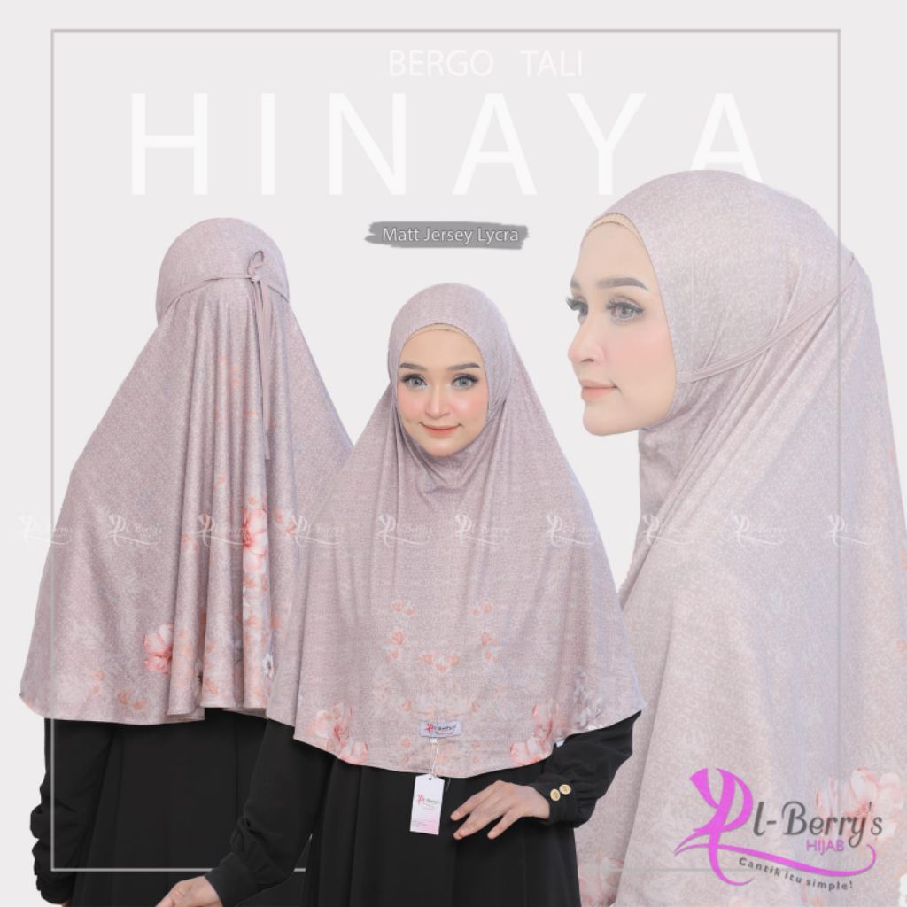 HIJAB EL BERRYS BERGO TALI HINAYA//HIJAB INSTAN DEWASA// HIJAB INSTAN