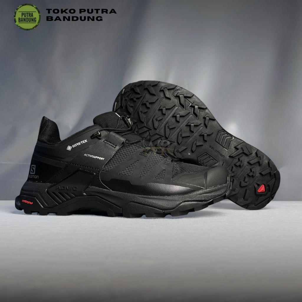 Sepatu Salomon GTX04  X Ultra 4 Low / Sepatu outdoor hiking Salomon GTX 4 Hitam Black