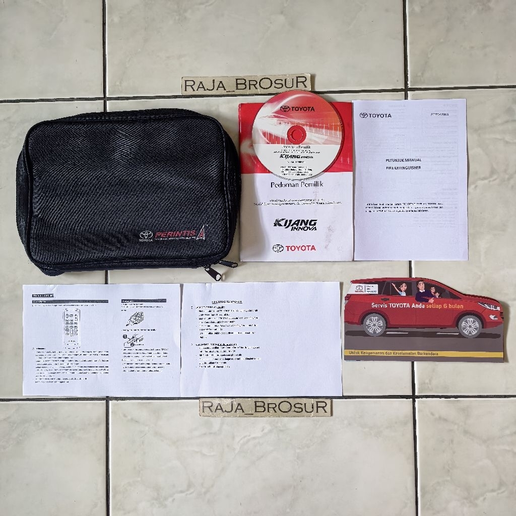 Buku Pedoman Pemilik + CD VCD Manual book Toyota Kijang Innova Reborn 2015-2020 Free tas ORI Origina