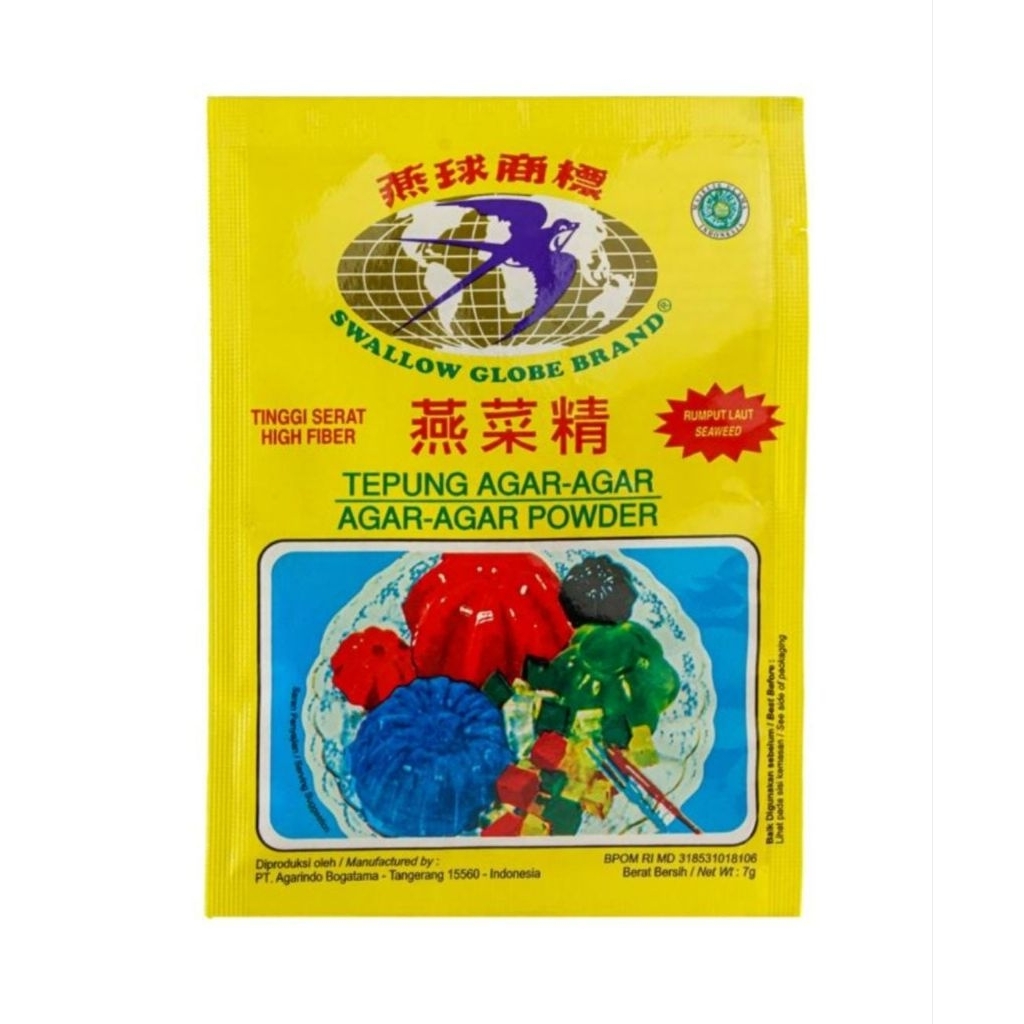 Agar-agar swallow semua warna / ager swallow / tepung agar agar / ager swallow