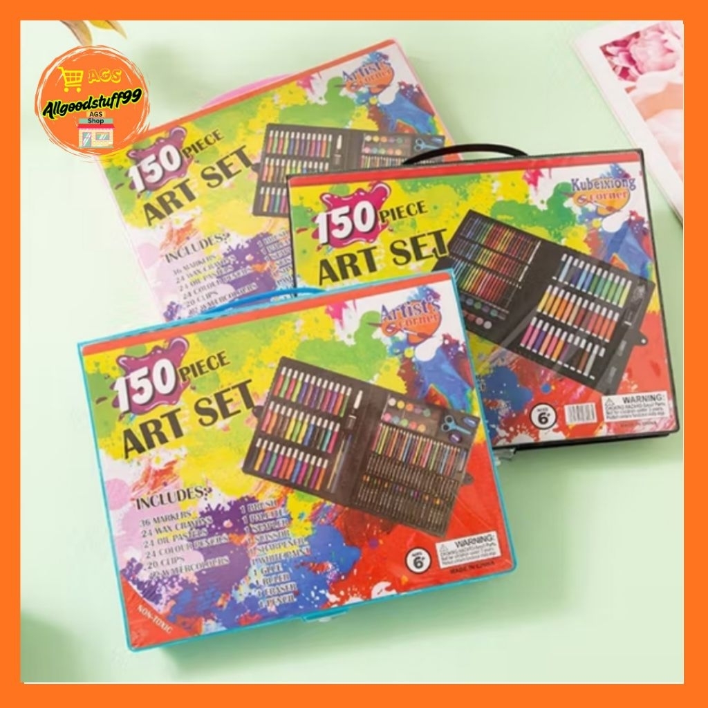 BIG SALE PENSIL WARNA CRAYON SPIDOL CAT AIR SET 150 PCS KOMPLIT DALAM KOPER