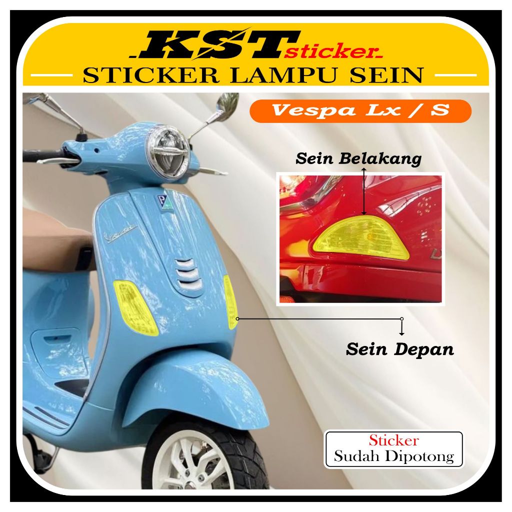 Stiker Lampu Sein Vespa LX / S 125/150 | Stiker Lampu Sein Vespa LX |  Stiker Pelindung Lampu Sein V