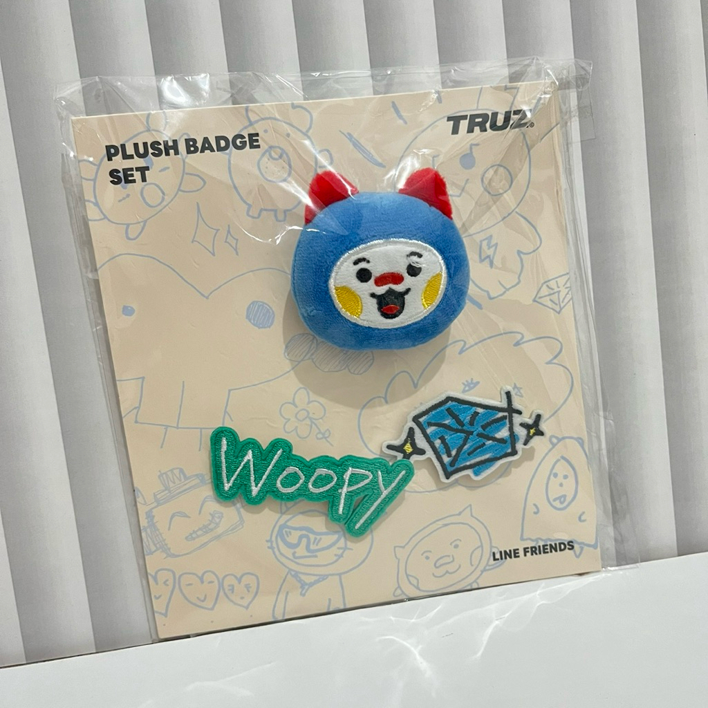 Truz Treasure Official - Plush Pin Set (Badge) WOOPY (new, sealed)