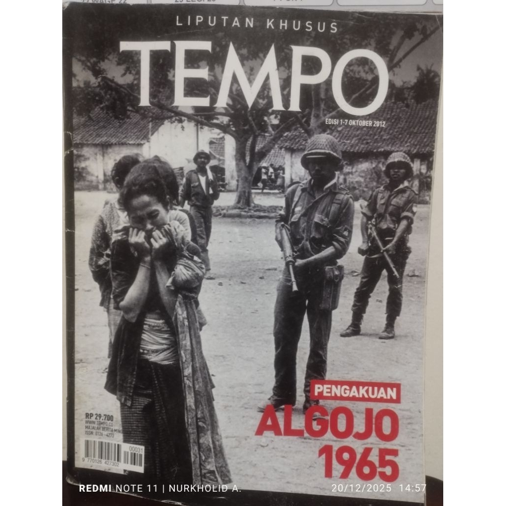 Majalah TEMPO Liputan Khusus Pengakuan Algojo 1965