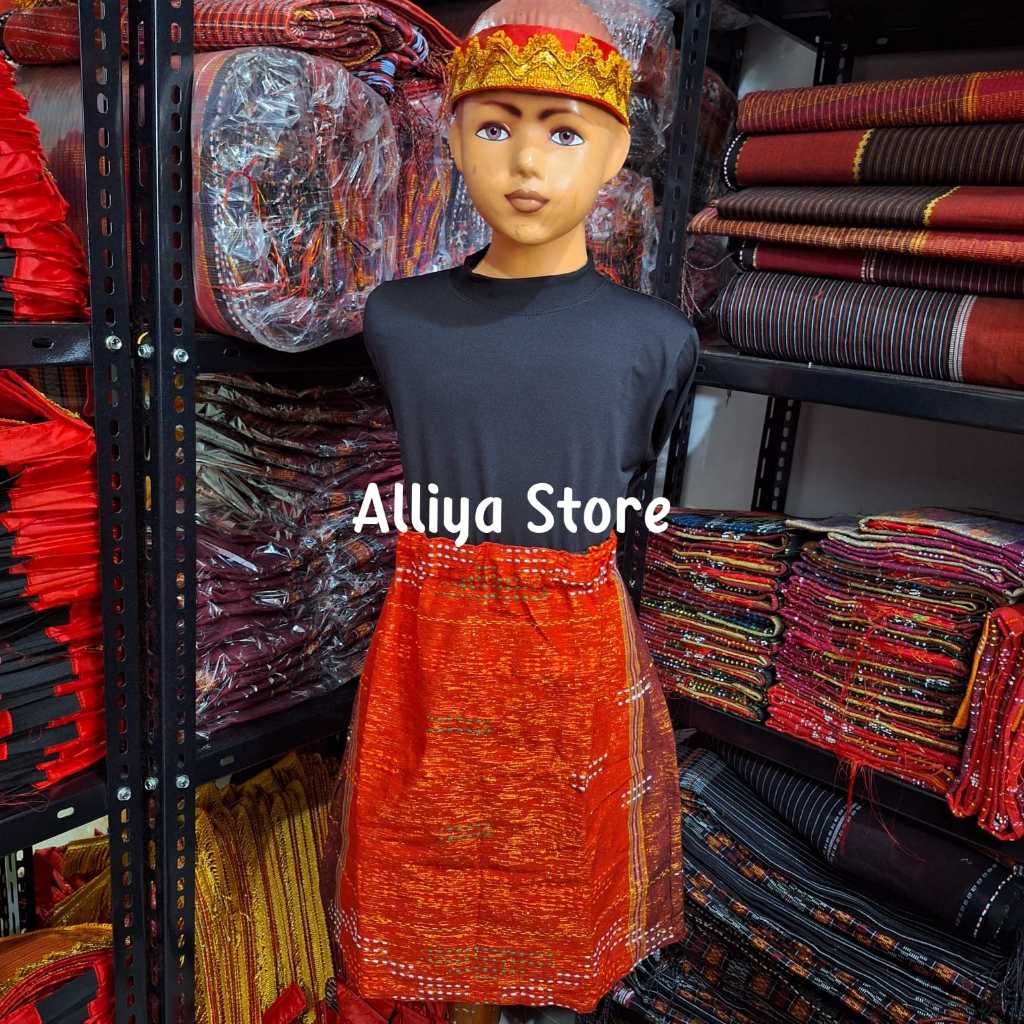 PAKET 2 ROK ULOS SADUM DAN IKAT KEPALA / SORTALI BIASA ADAT BATAK - ANAK PEREMPUAN