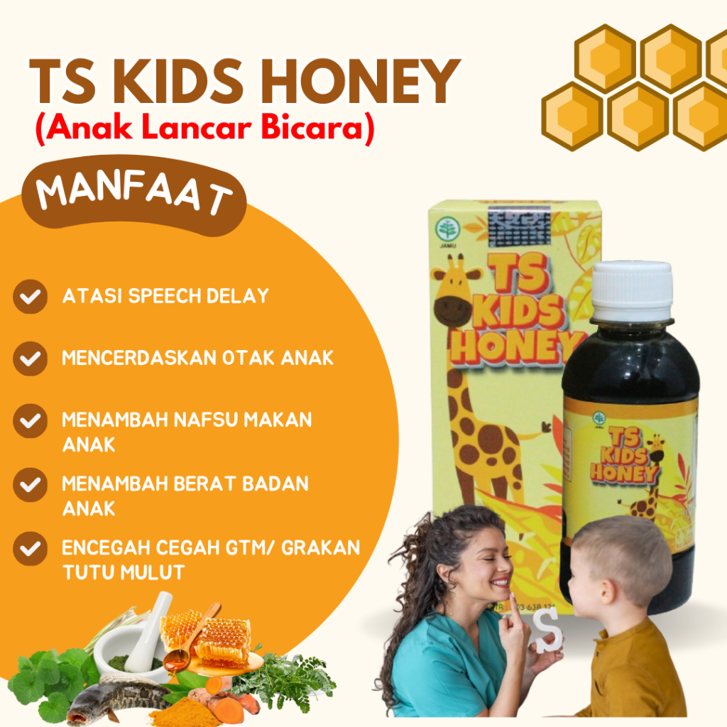 Madu Anak Obat Meningkatkan Kecerdasan & Optimalkan Bicara Sikecil Cepat Bicara  Orignal  Anti GTM, 