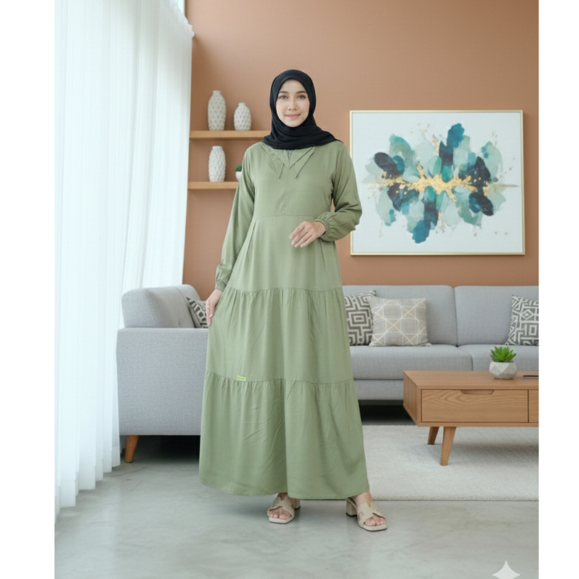 Mididress Twill Ld 105 cm/Ori Aini Modiste