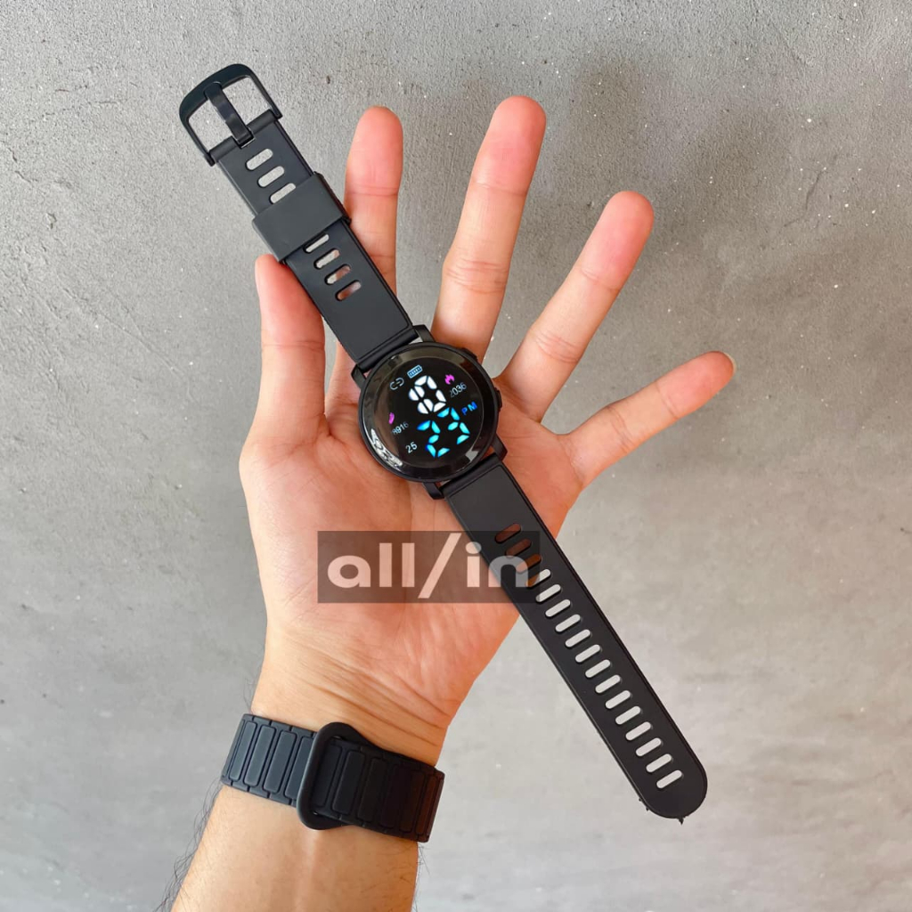 Exclusive JAM LED DIGITAL Jam tangan LED NEW Karet Black Navy Army Jam LED Cewek Cowok