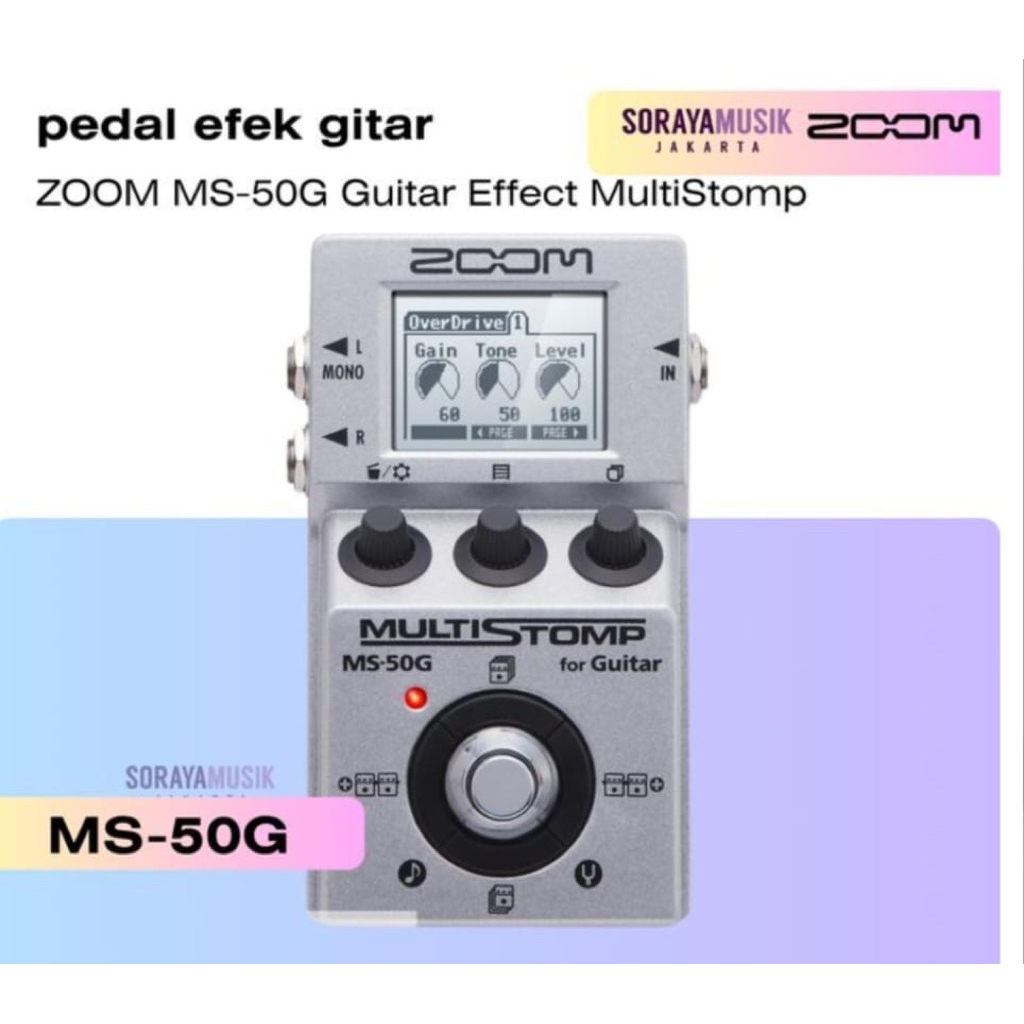 pedal efek gitar zoom Ms-50G