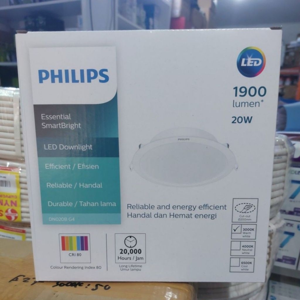 lampu led downlight philips dn020b 20w g4